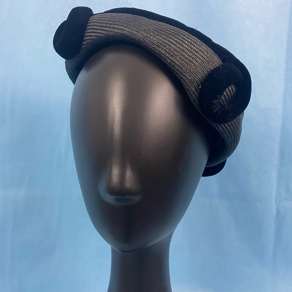 Vintage Hat with Velvet Details